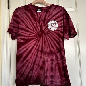 Santa Cruz Maroon Tie-Dye T-Shirt
